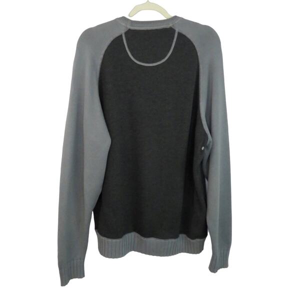 Tommy Bahama Gray Color Block Sweater Crewneck Casual Preppy Medium - Picture 2 of 4